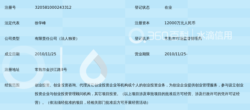 常熟市国发创业投资有限公司_360百科