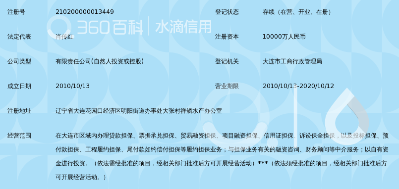 大连汇泉融资担保有限公司_360百科