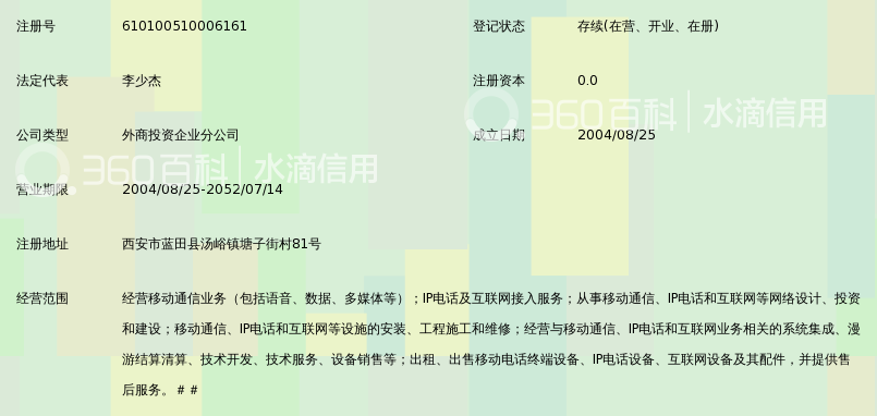 中国移动通信集团陕西有限公司蓝田汤峪营业厅