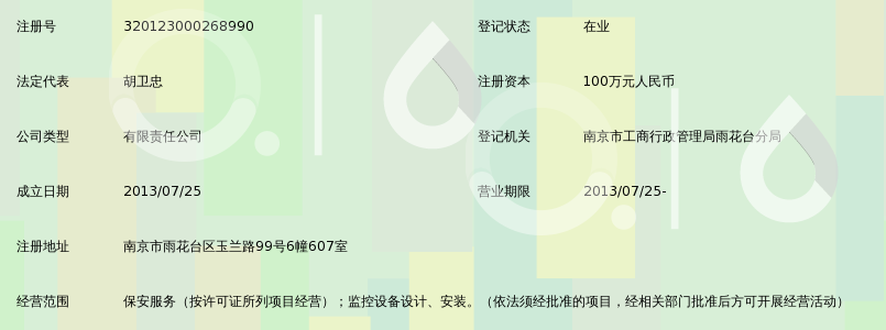 南京雨盾保安服务有限公司