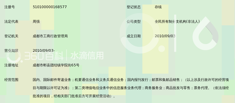 四川省邮政公司成都市分公司郫县成都理工大学