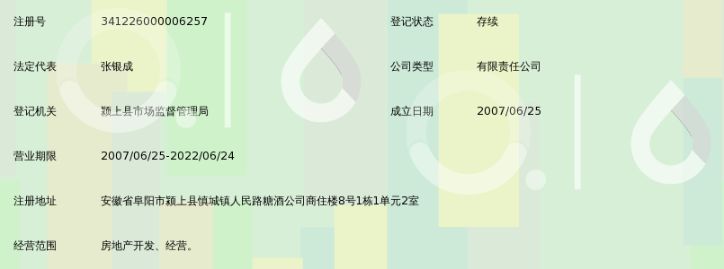 颍上精工世纪房地产开发有限责任公司