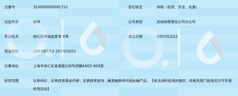 银泰证券有限责任公司上海嘉善路证券营业部_