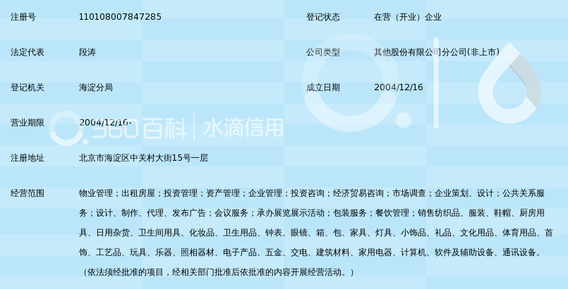 北京科技园建设(集团)股份有限公司经营分公司