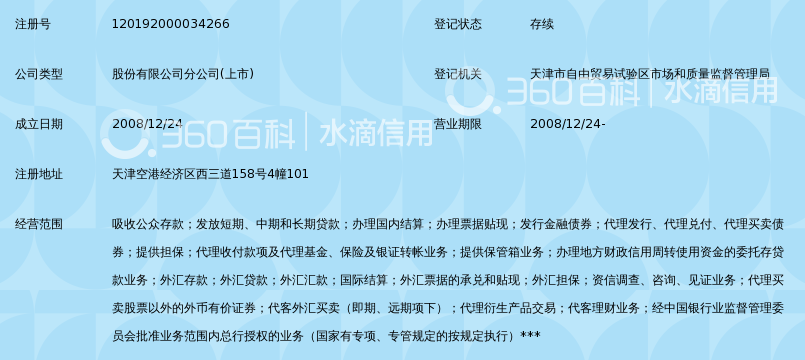 北京银行股份有限公司天津空港支行_360百科