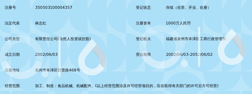 泉州市南方食品机械有限公司