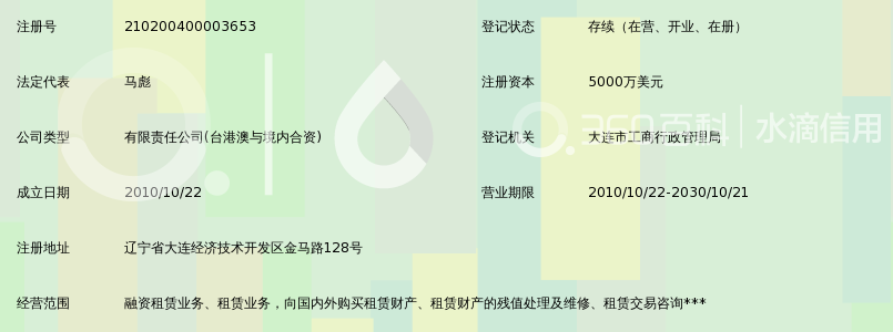 大连华汇融资租赁有限公司_360百科