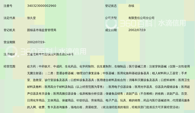 安徽丰原大药房连锁有限公司固镇浍河路连锁店