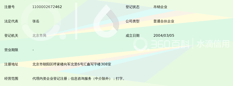 顺鑫(北京)登记注册代理事务所_360百科