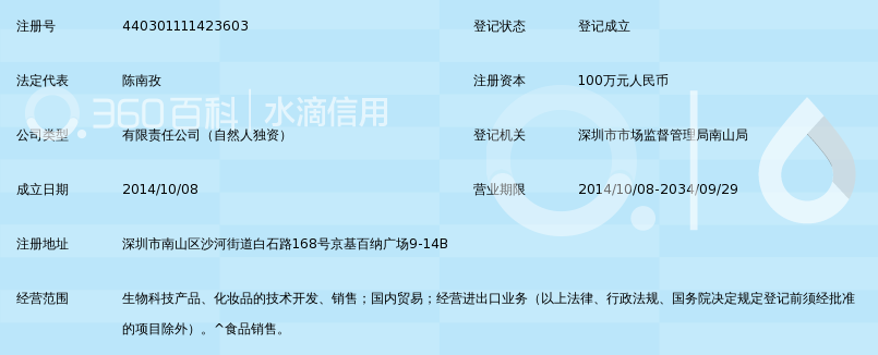 深圳时光密码生物科技有限公司_360百科