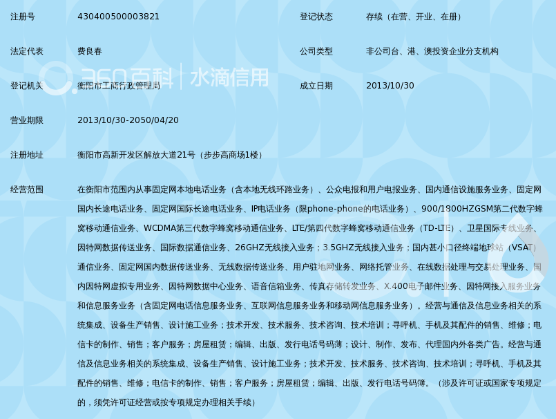 中国联合网络通信有限公司衡阳市分公司华新步