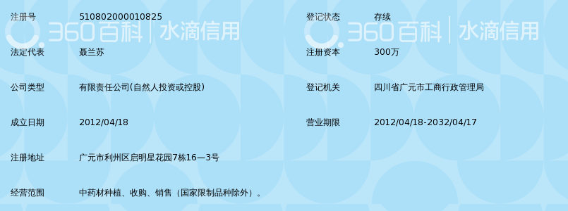 四川广元岷江中药材种植有限公司