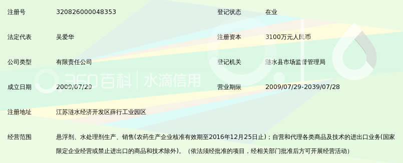 涟水先锋化学有限公司_360百科