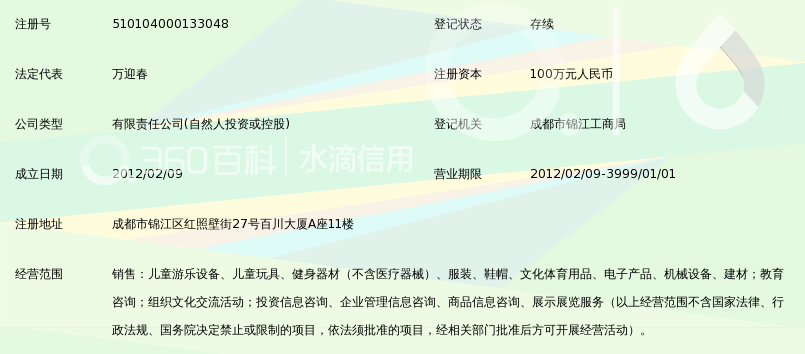 成都卡奇乐儿童用品有限公司