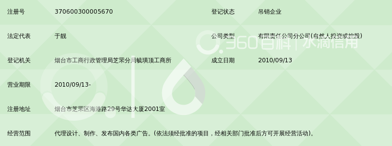 海城市万众传媒有限公司烟台分公司