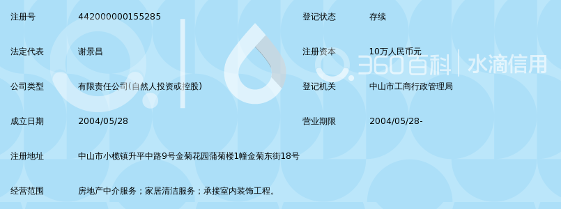 中山市金菊房地产服务有限公司_360百科