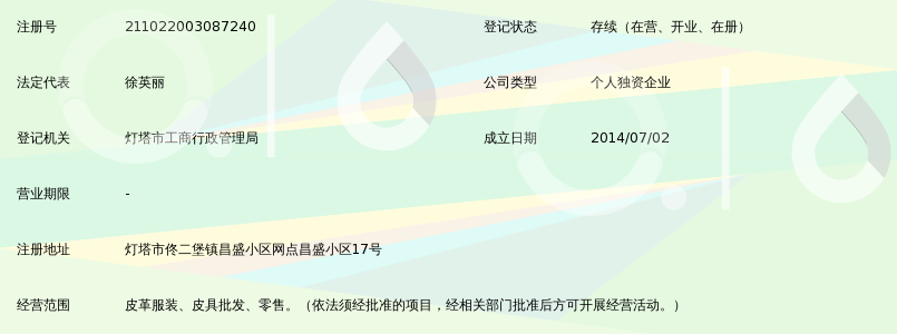 灯塔市蔓珠沙华皮装精品店