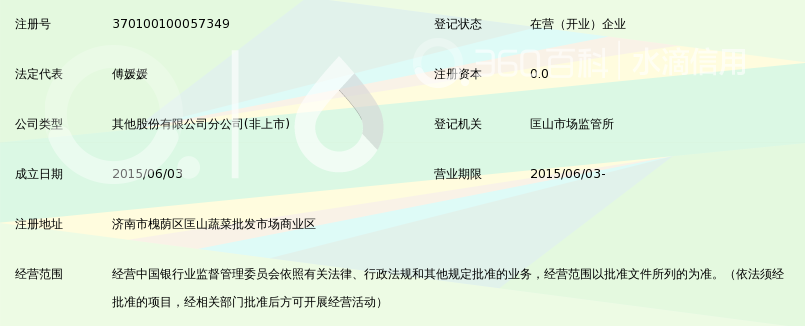 济南农村商业银行股份有限公司匡山支行_360